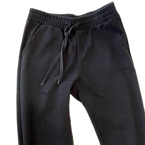 Uniqlo Black Small Ankle Length Knit Dress Pants Elastic Waistband Drawstring - Picture 3 of 12